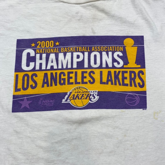 Vintage LA Lakers 2000 Champions T Shirt Men's XL - Picture 2 of 10